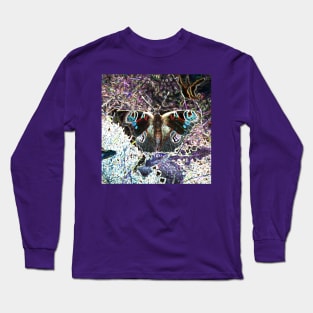 Pixelated Butterfly Long Sleeve T-Shirt